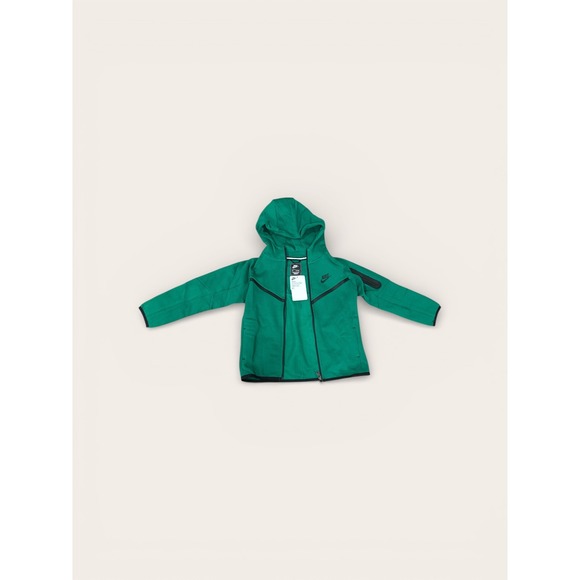Nike Kids Tech Fleece Full Zip Hoodie and Joggers Tracksuit Set Green New (1Y) - Picture 8 of 8